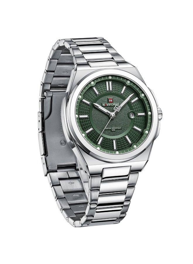 Naviforce Luxury Men's Quartz Watch Personalized Design, Stainless Steel Band, Luminous Date Display, Simple Practical Watch